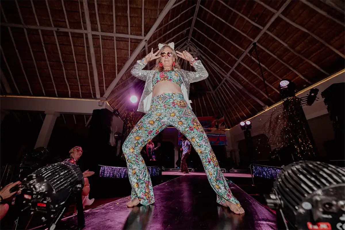 Guests in theme night costume.