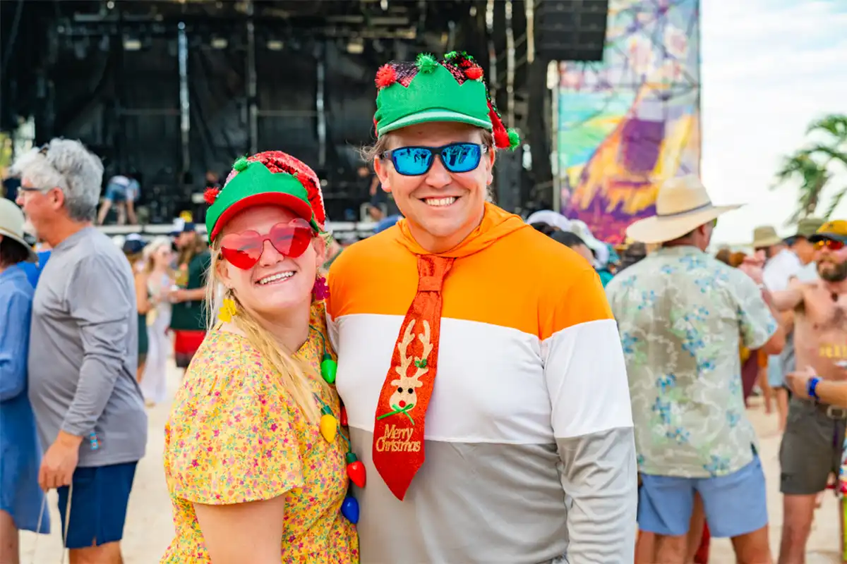 Guests in theme night costume.